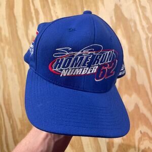 Vintage 1998 Sammy Sosa “Home Run ” New Era Snapback Hat – Blue